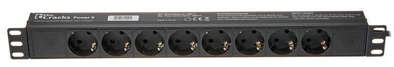 Listwa Zasilająca the t.racks Power 8 RACK 1U 8 gniazd 2m włącznik