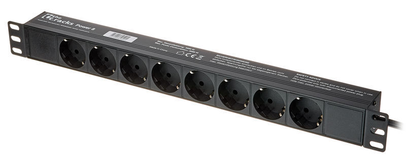 Listwa Zasilająca the t.racks Power 8 RACK 1U 8 gniazd 2m włącznik