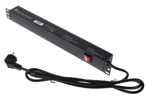 Listwa Zasilająca the t.racks Power 8 S RACK 1U 8 gniazd z tyłu 2m włącznik