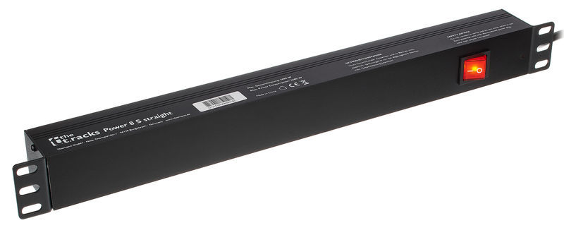 Listwa Zasilająca the t.racks Power 8 S RACK 1U 8 gniazd z tyłu 2m włącznik