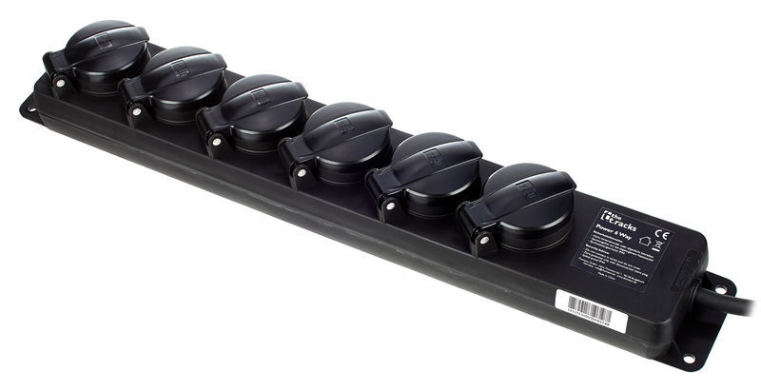 Listwa zasilająca Rack 6 gniazd 1,5m czarna the t.racks Power 6 Way IP44