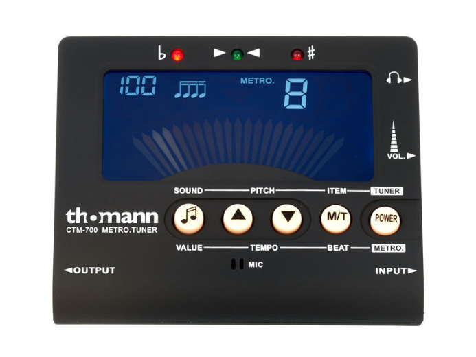 Tuner chromatyczny z metronomem gitara skrzypce dętę Thomann CTM-700