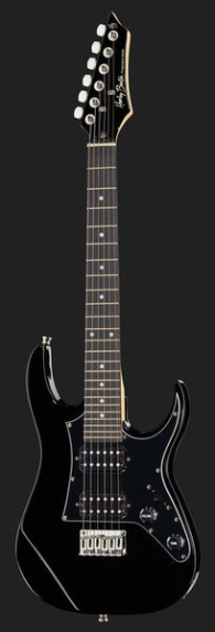 Gitara elektryczna 3/4 dla nastolatka Harley Benton RG-Junior Rock CZARNA