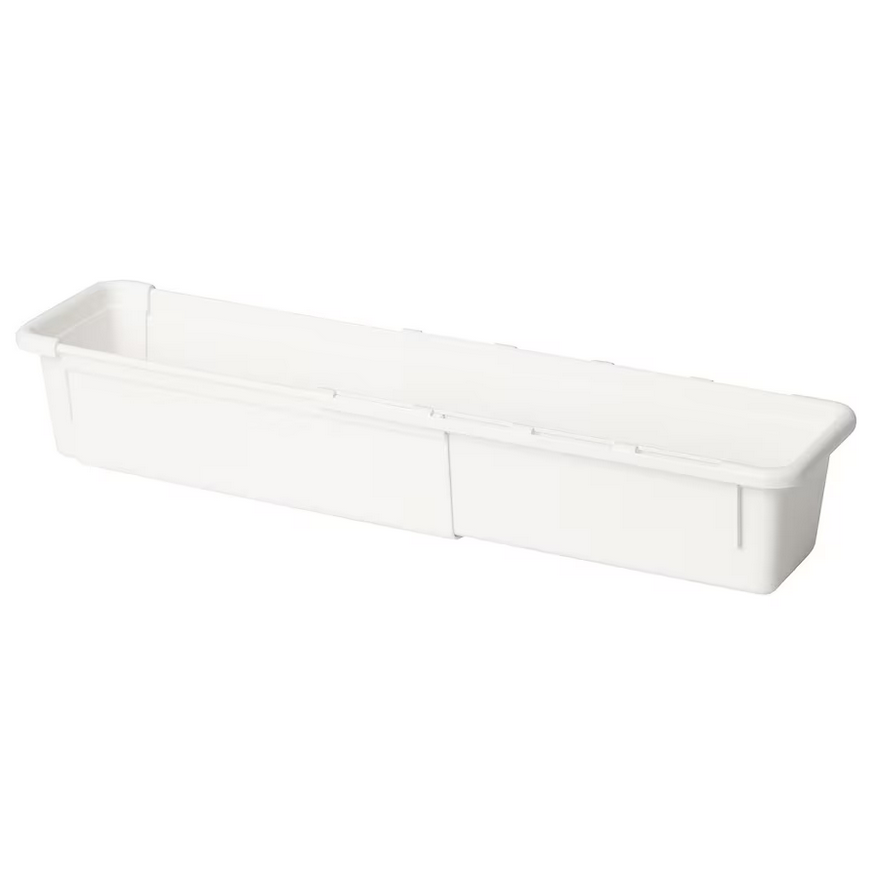 Rozsuwany pojemnik pudełko organizer do szuflady 25-38x9cm KACKLA biały