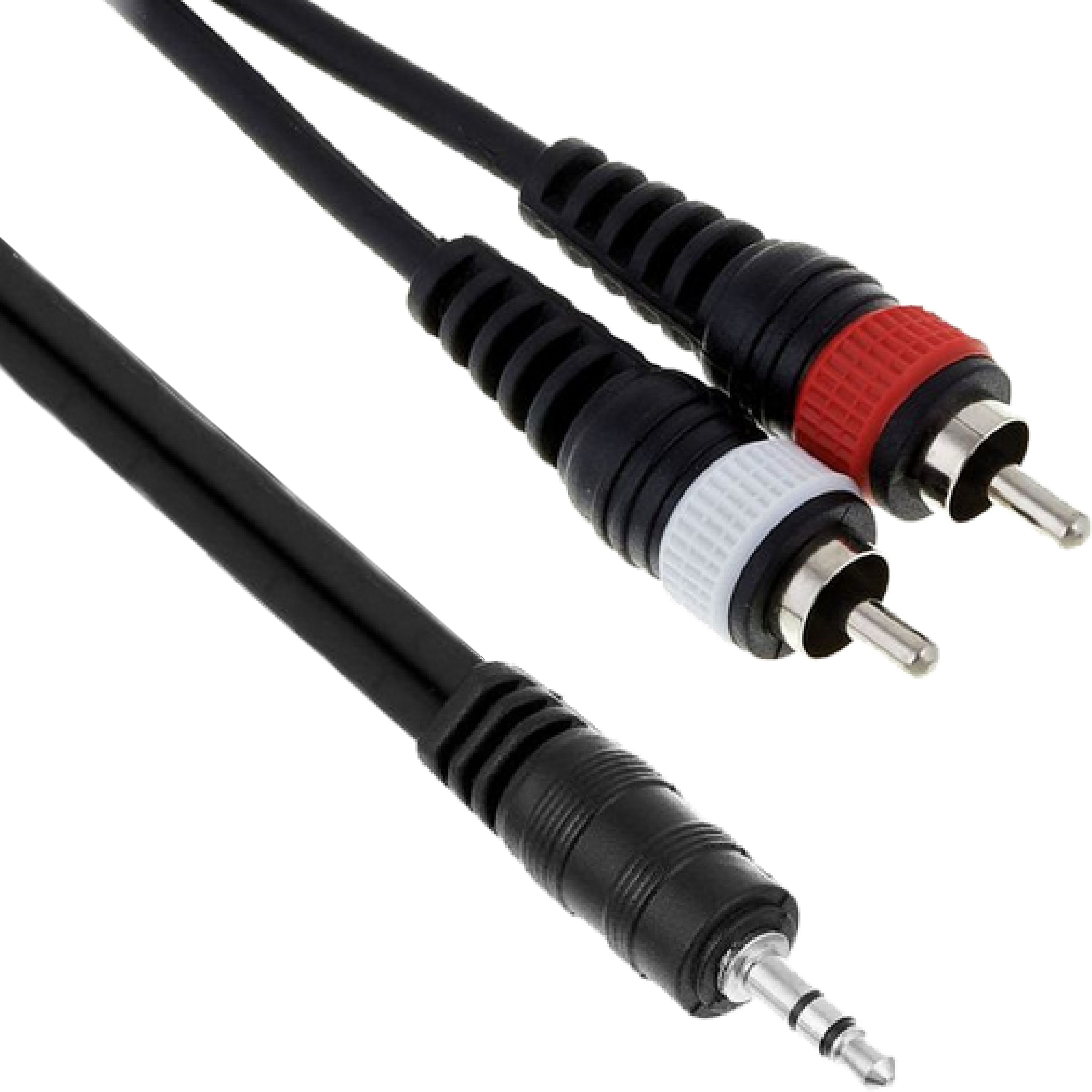 Kabel przewód audio 2x RCA Cinch mini Jack 3,5 mm stereo 3 m the sssnake