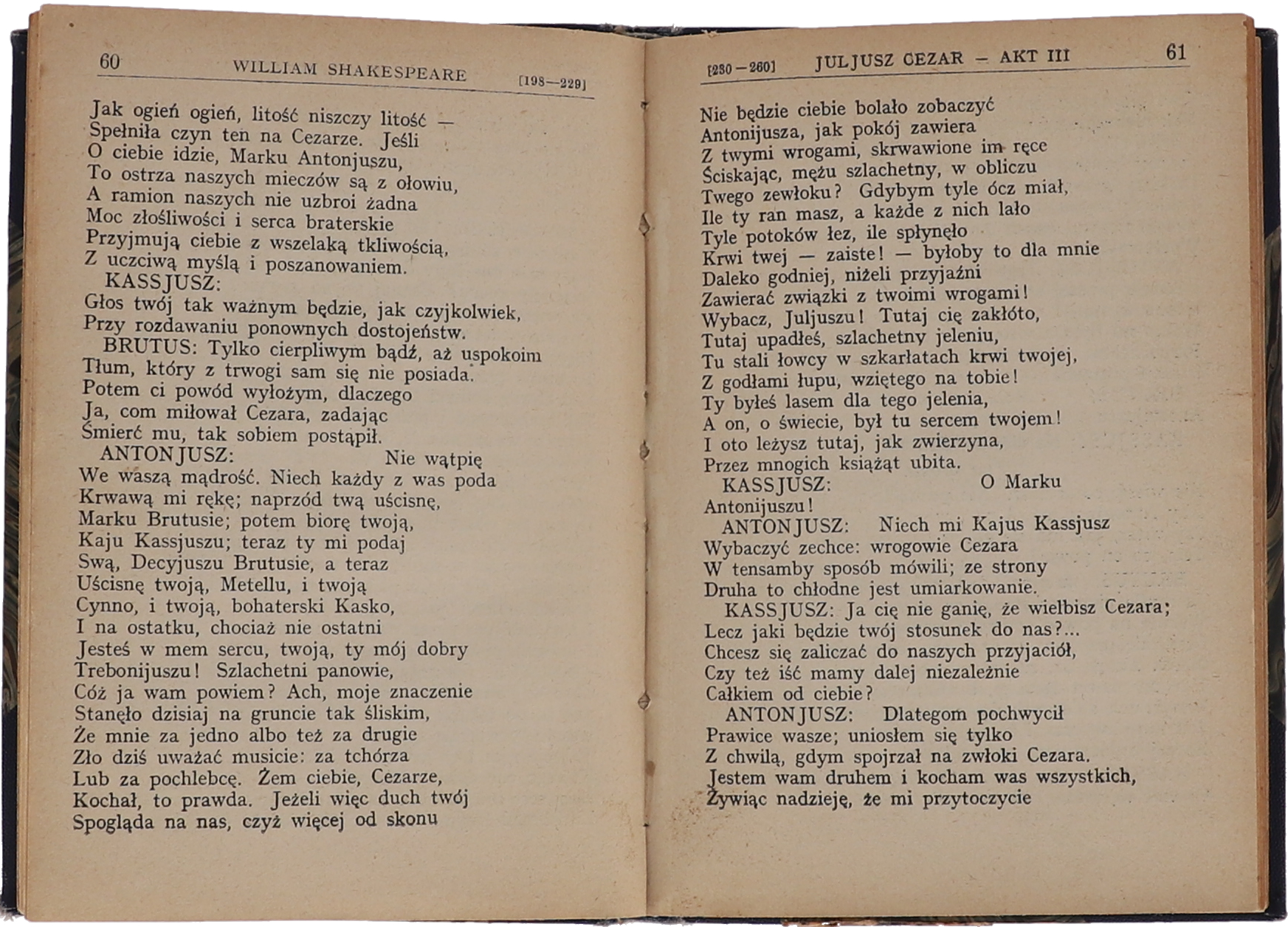 Używana książka William Shakespeare Juljusz Cezar 1924