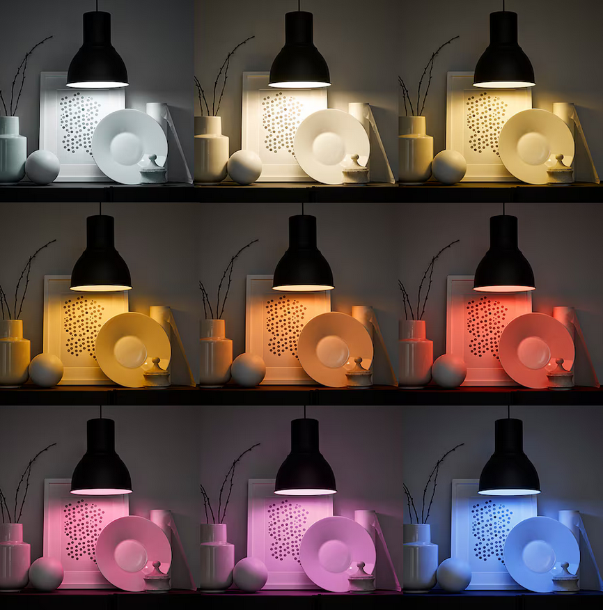 IKEA TRADFRI LED E27 RGBW 806lm 7.3W Smart Żarówka ściemnialna WiFi + Pilot