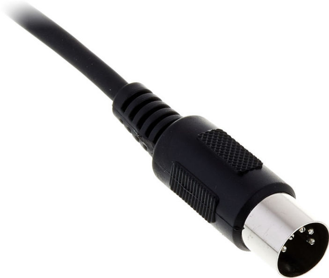 Kabel przewód audio sygnałowy MIDI DIN 5 pin 7,5 m the sssnake SK366-75-BLK