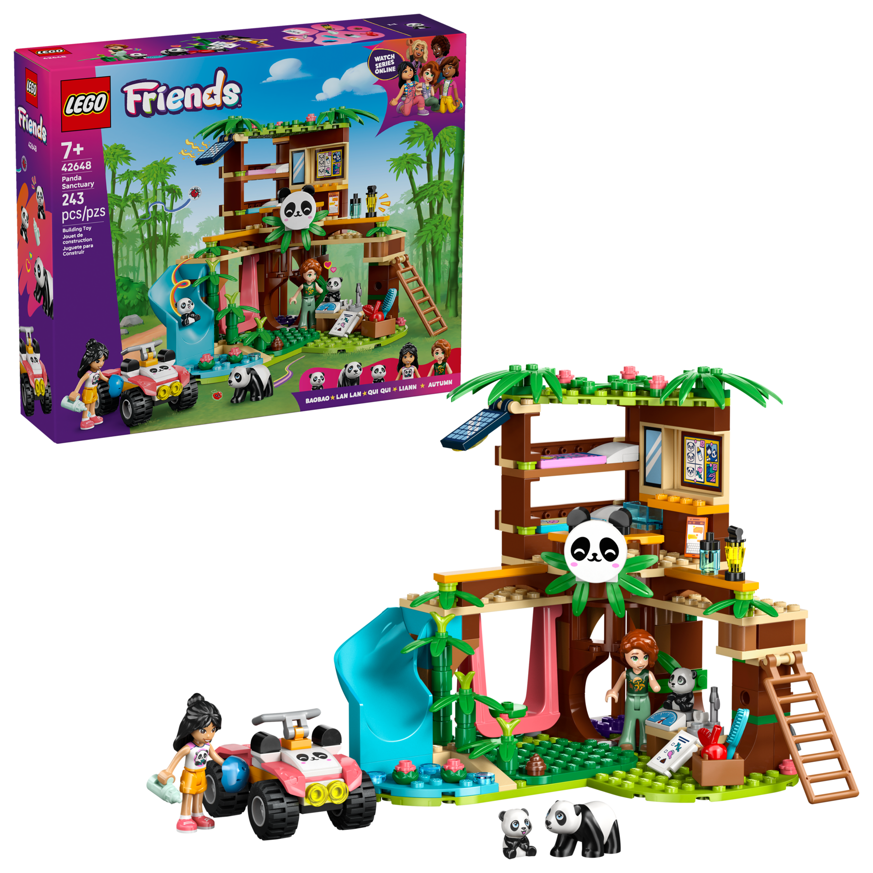 LEGO Friends Opieka nad pandami w rezerwacie 42648 - domek na drzewie