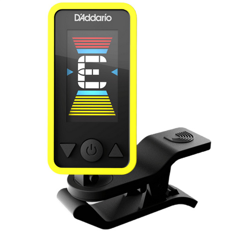 Tuner chromatyczny do każdej gitary D'Addario Eclipse PW-CT-17YL żółty
