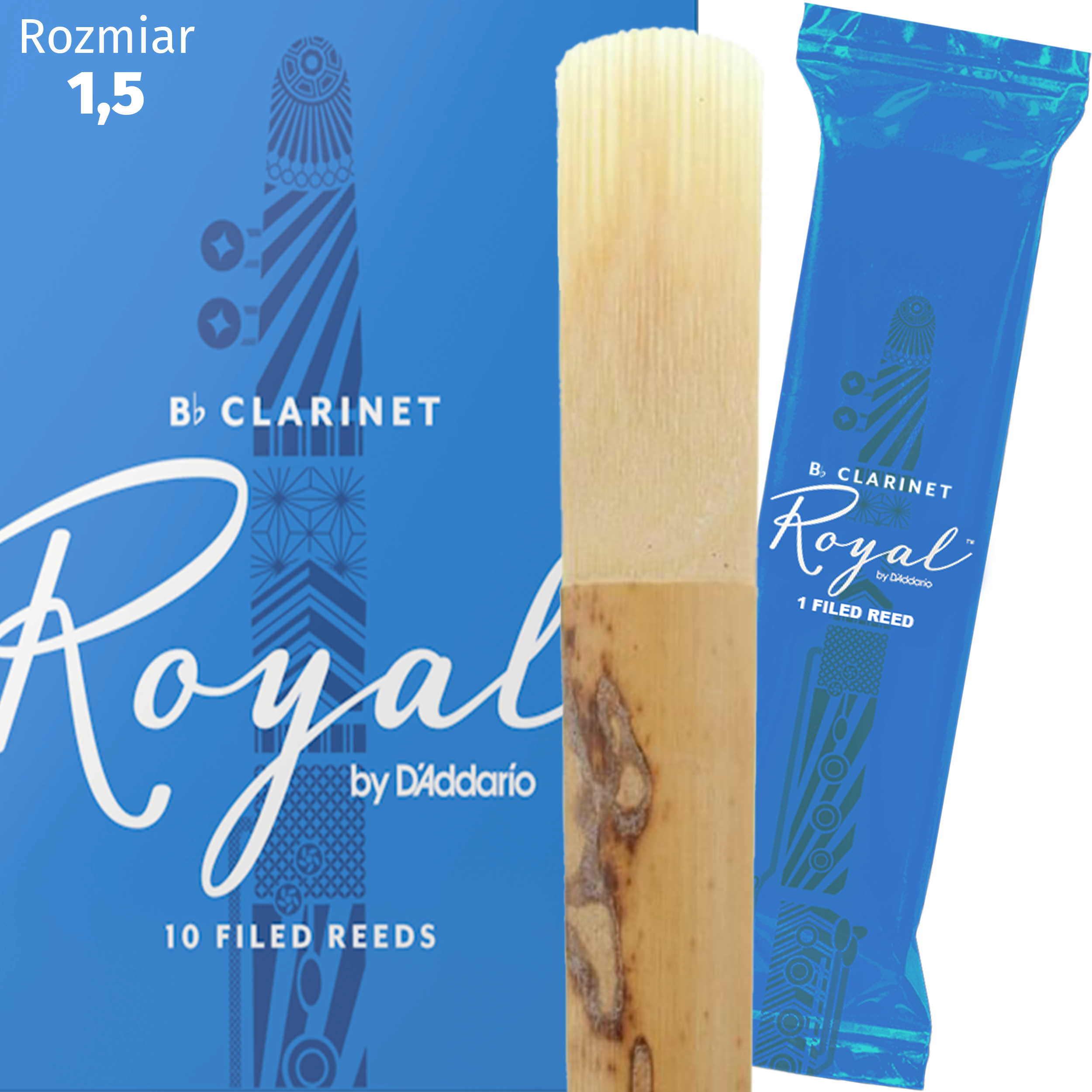 Stroik klarnet Bb 1,5 Rico ROYAL Daddario RCB1015 1 szt.