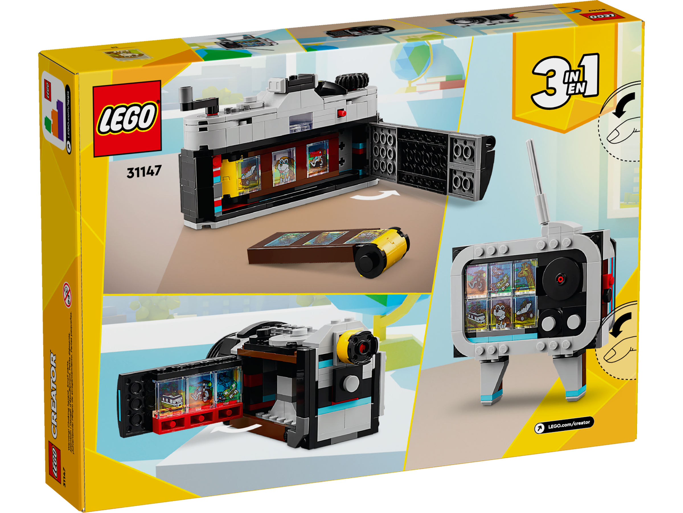 LEGO Creator 3w1 Aparat w stylu retro Kamera Telewizor 31147