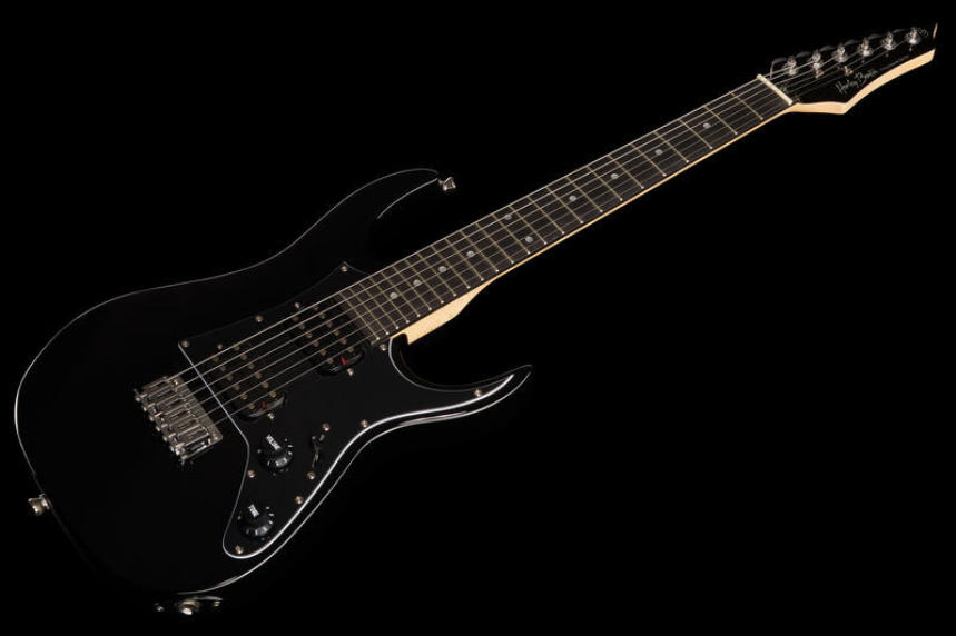 Gitara elektryczna 3/4 dla nastolatka Harley Benton RG-Junior Rock CZARNA