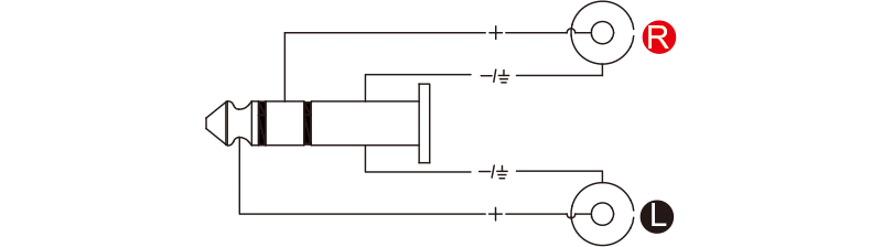 Redukcja adapter przejściówka RCA Jack 6,3 mm RPAN330