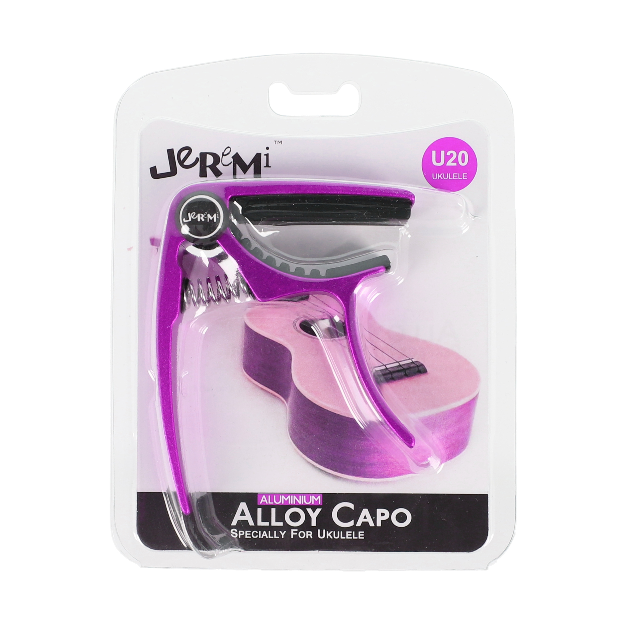 Kapodaster ukulele banjo JEREMI U20 Fioletowy