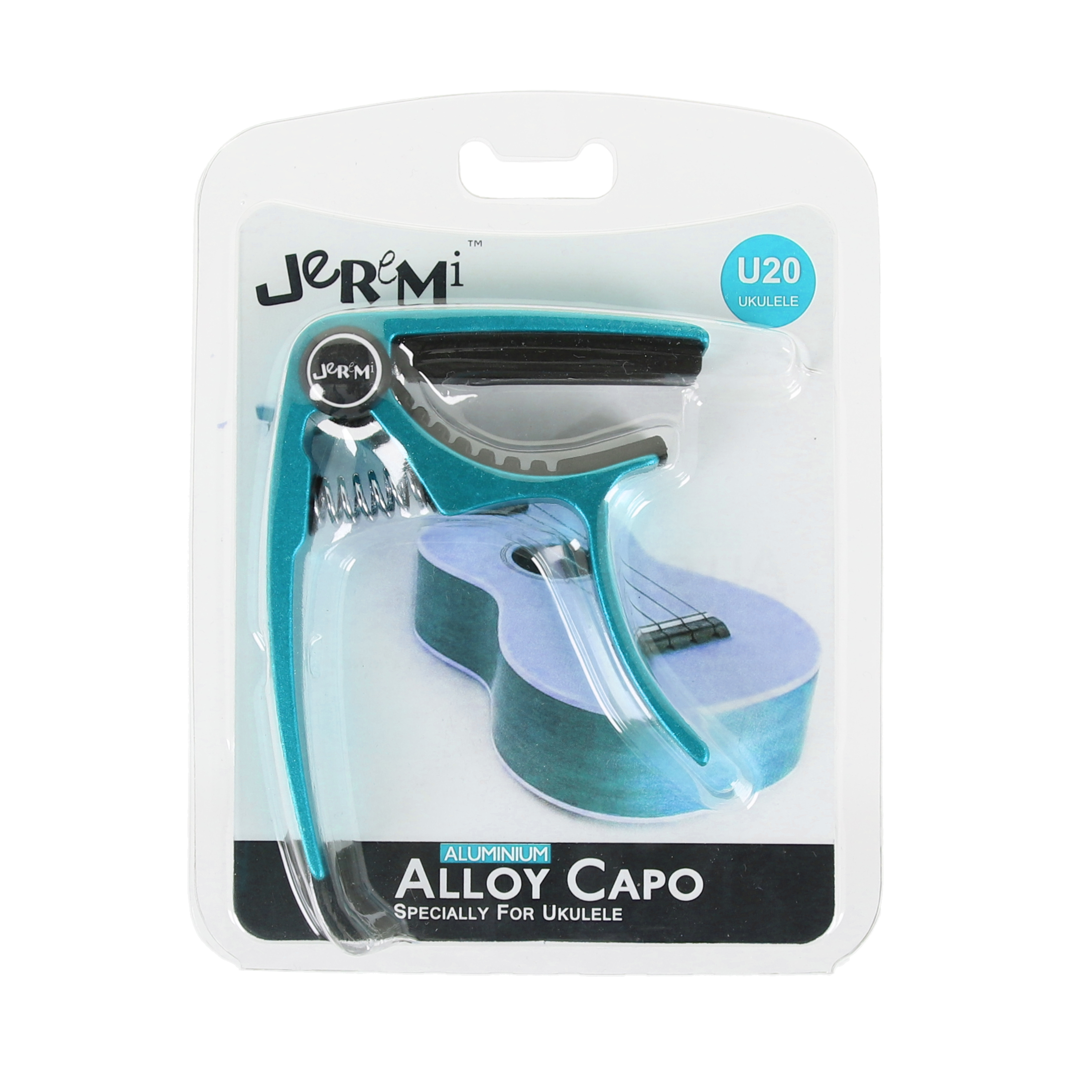 Kapodaster ukulele banjo JEREMI U20 Niebieski