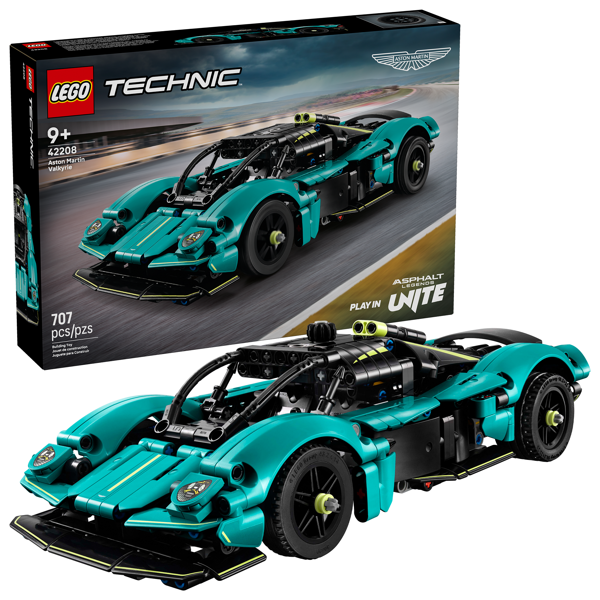 LEGO Technic 42208 Aston Martin Valkyrie - auto 707 elem. dla dzieci +9