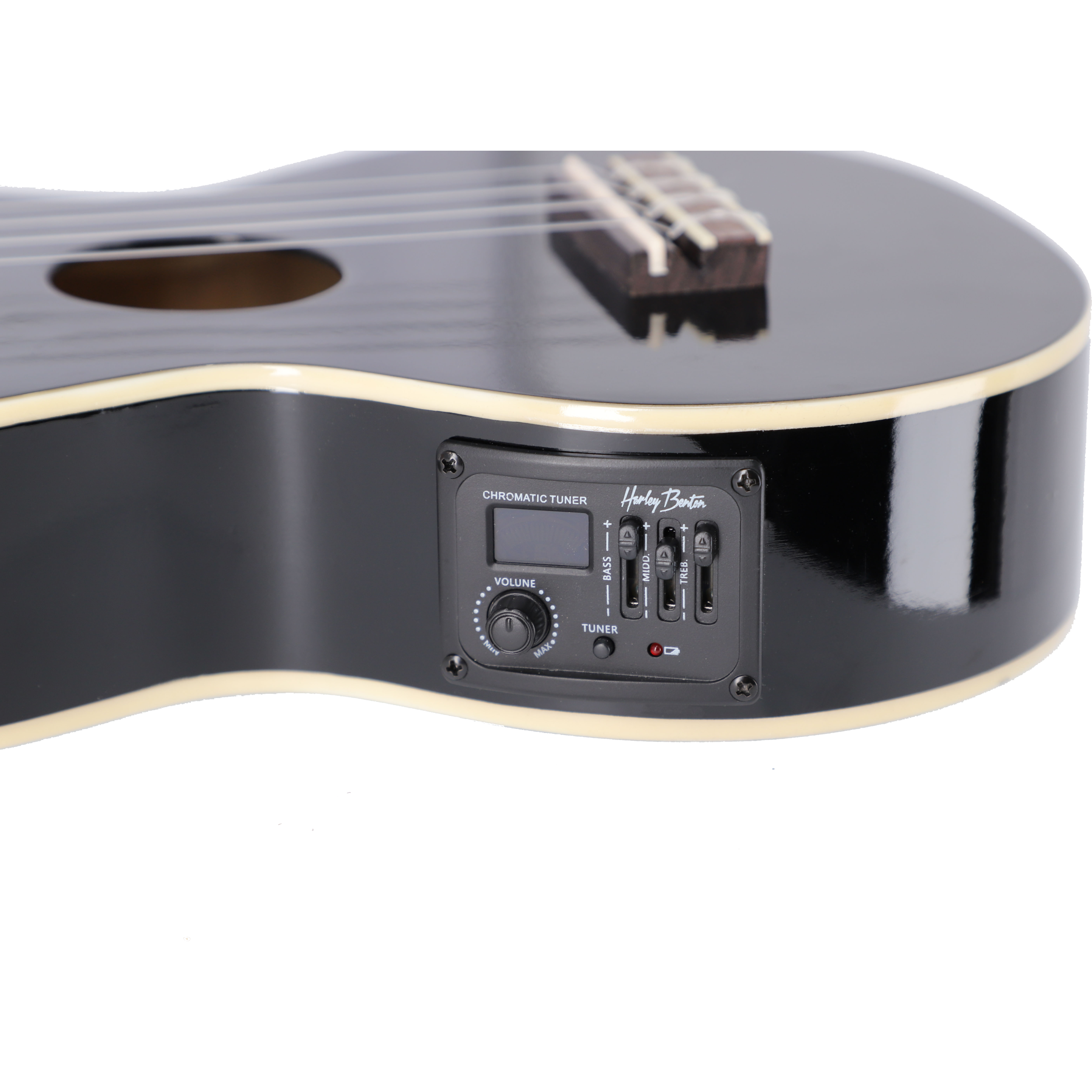 Elektryczne ukulele sopranowe Harley Benton L100E Czarne