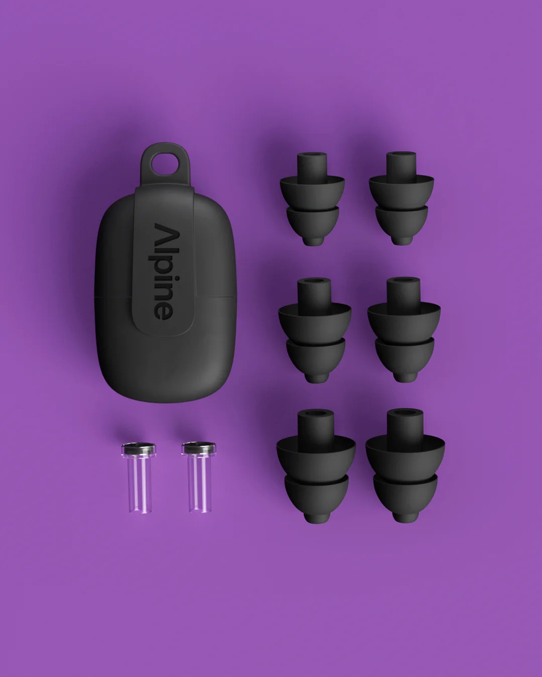 Zatyczki do uszu Alpine PartyPlug Pro Black na koncert 3 rozmiary S/M/L