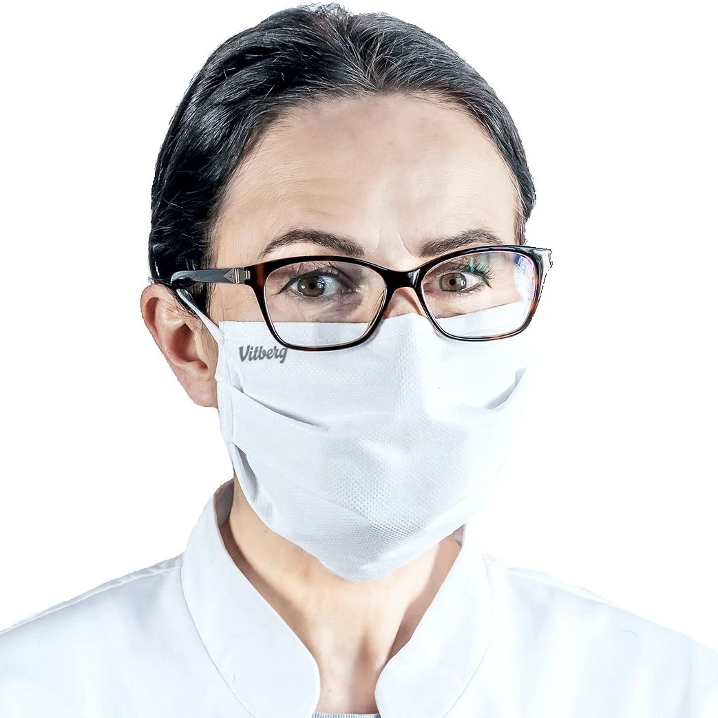 Maseczka hipoalergiczna 5-warstwowa z Atestem OEKO-TEX 100 Vitberg 5 szt.