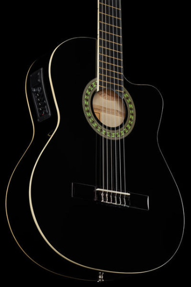 Gitara elektroklasyczna klasyczna 4/4 Czarna Harley Benton CG200CE-BK