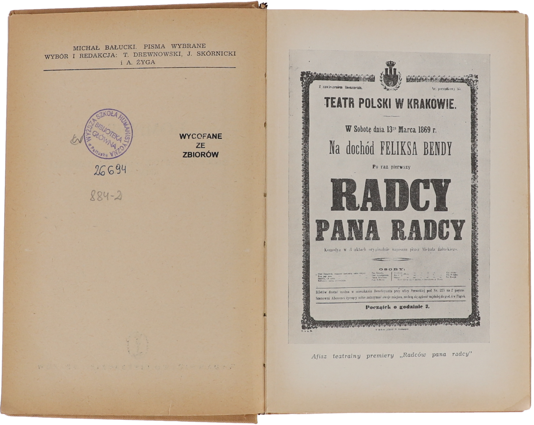 Michał Bałucki Komedie I, II, III seria Pisma wybrane Tom X - XII 1956