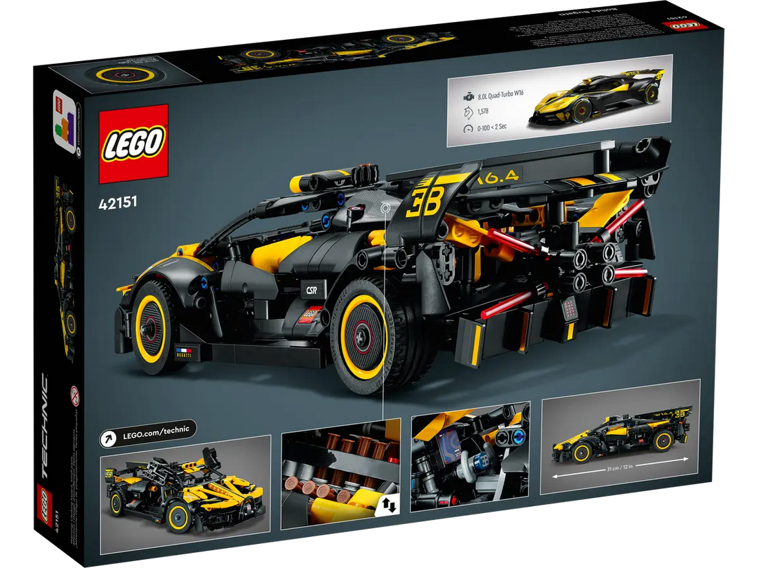 LEGO Technic Bugatti Bolide 42151 model samochodu wyścigowego