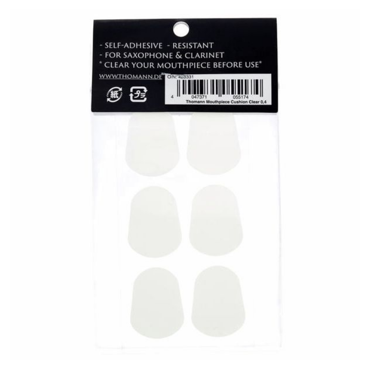Naklejka na ustnik Thomann 0,4 mm biała 6 szt