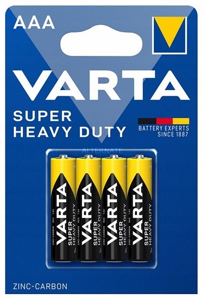 Baterie VARTA Super Heavy Duty AAA R3 cynkowo-węglowa paluszki 4szt blister