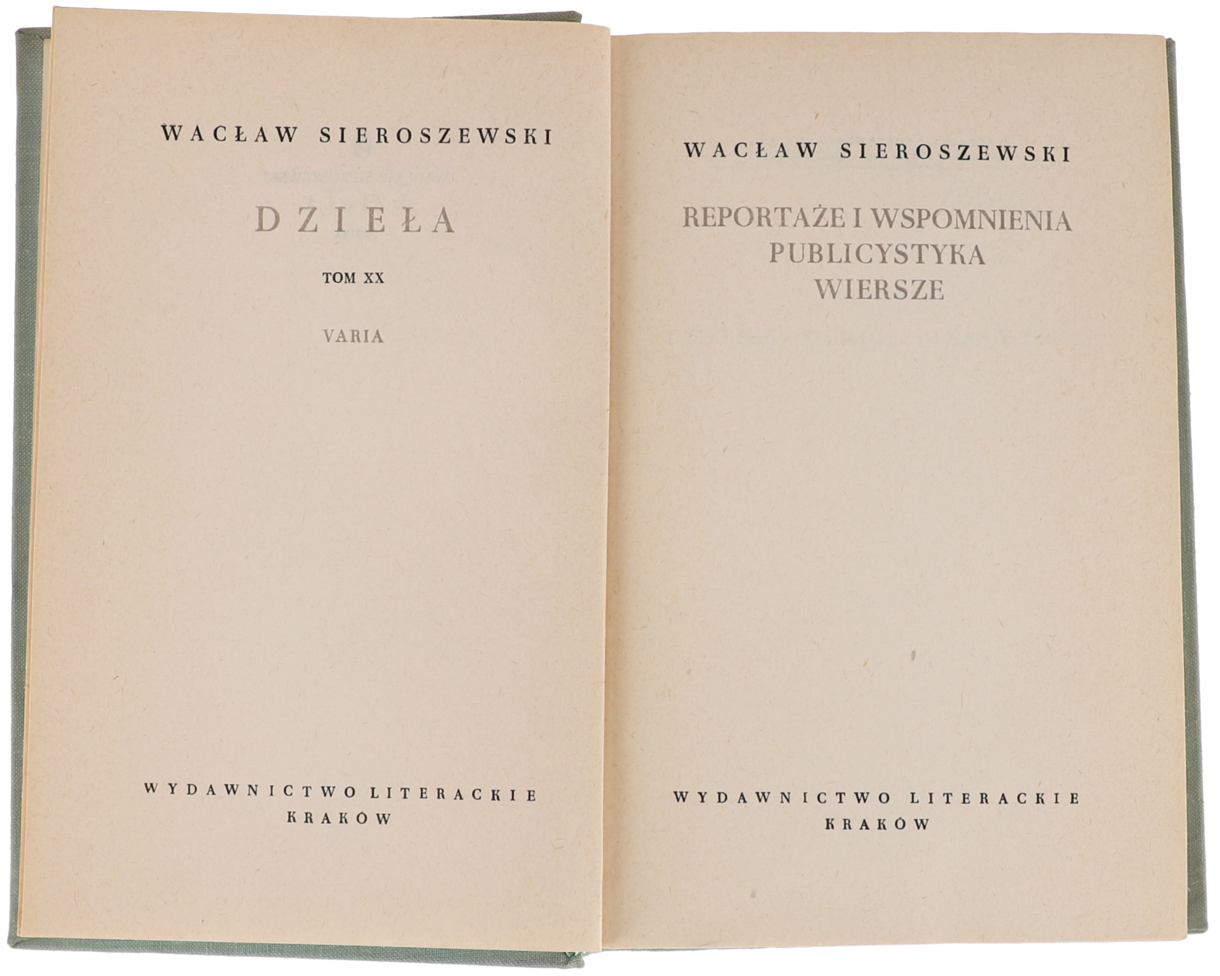 W.Sieroszewski Reportaże i wspomnienia Dzieła 1963