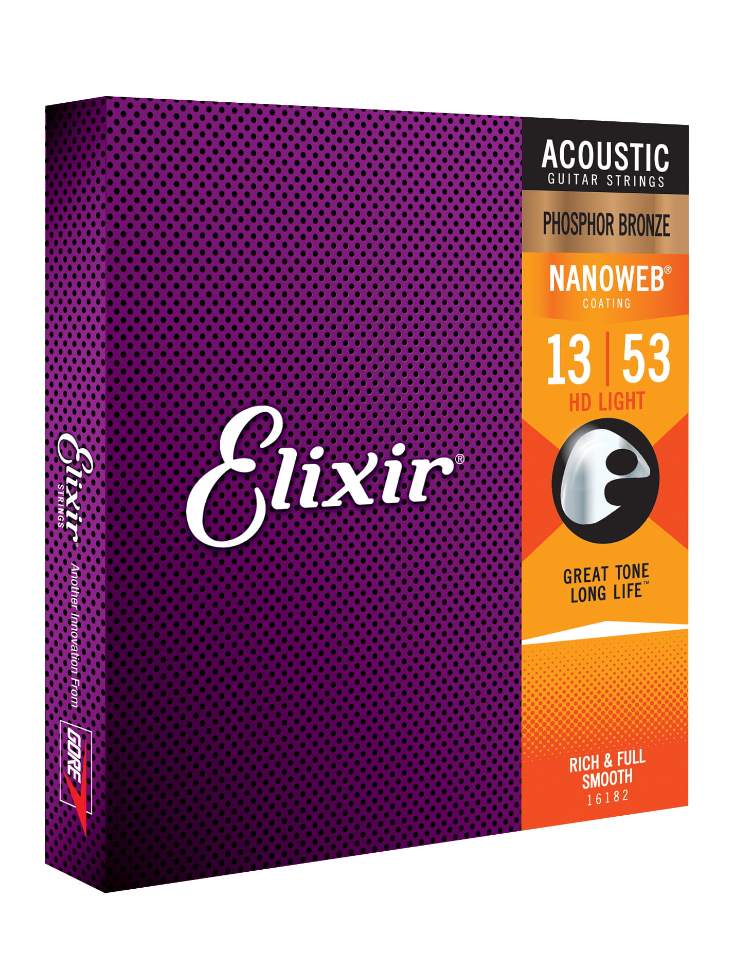 Struny do gitary akustycznej Elixir 16182 Phosphor Bronze NANOWEB 13-53