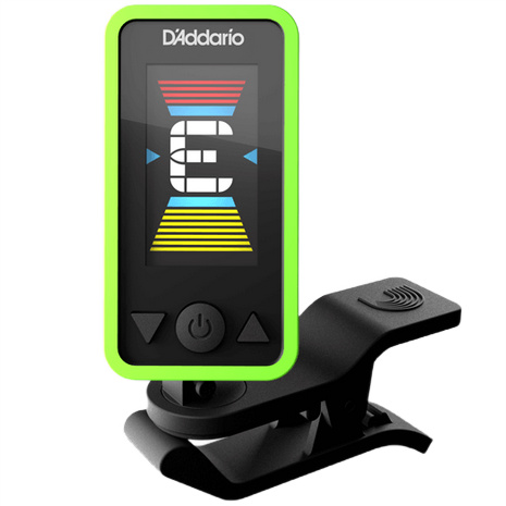 Tuner chromatyczny do każdej gitary D'Addario Eclipse PW-CT-17GN zielony