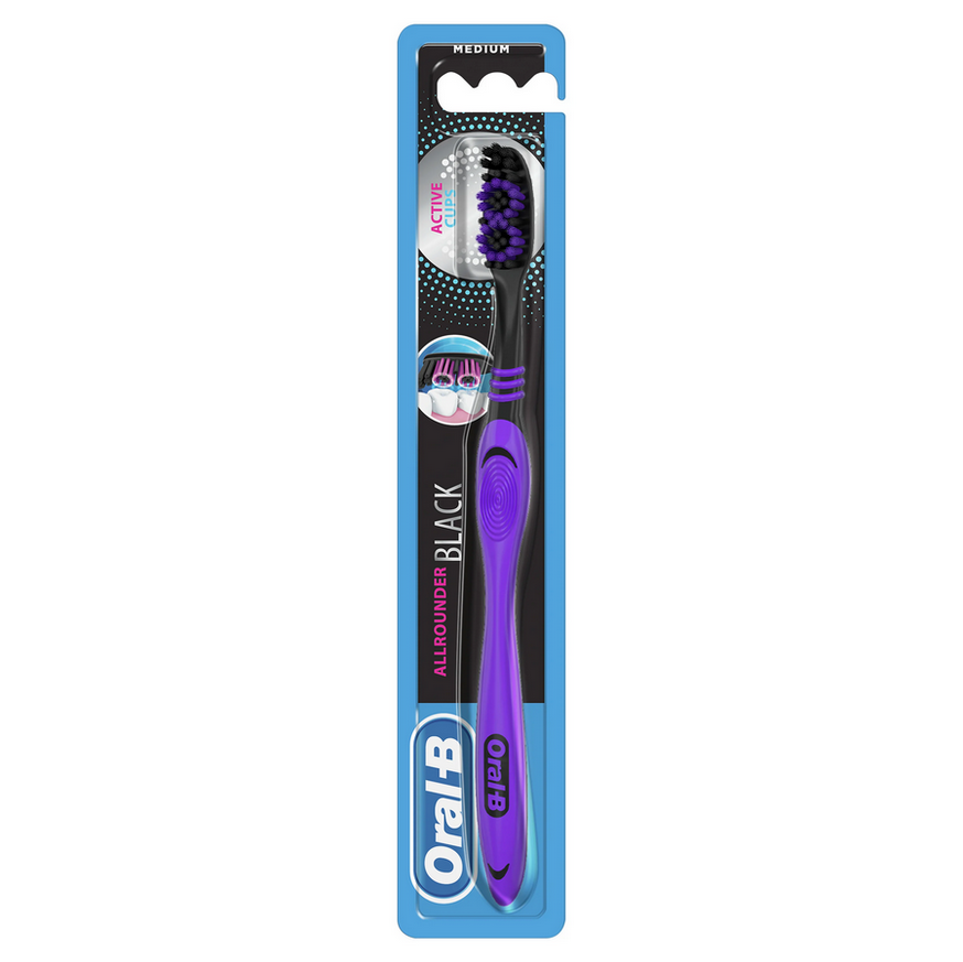 Oral-B Allrounder Black Szczoteczka do zębów + Pasta do zębów Colgate 75 ml