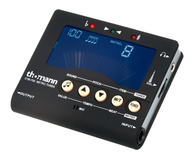 Tuner chromatyczny z metronomem gitara skrzypce dętę Thomann CTM-700