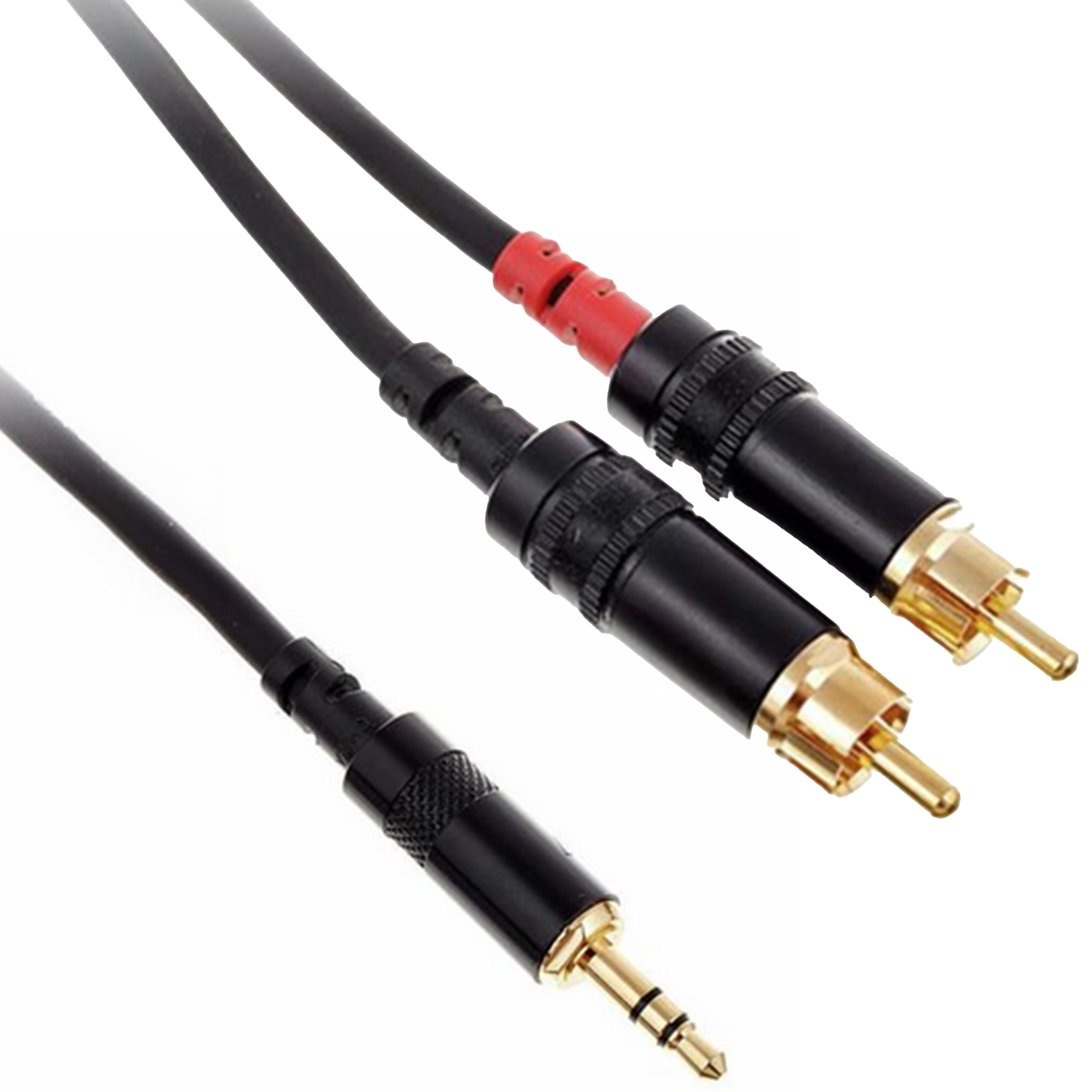 Kabel audio 2x RCA Cinch mini Jack 3,5 mm stereo 3 m pozłacany pro snake
