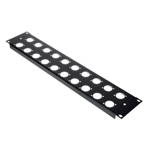 Panel maskujący zaślepka 20 gniazd XLR Rack 19 2U aluminium Thon 20XLR