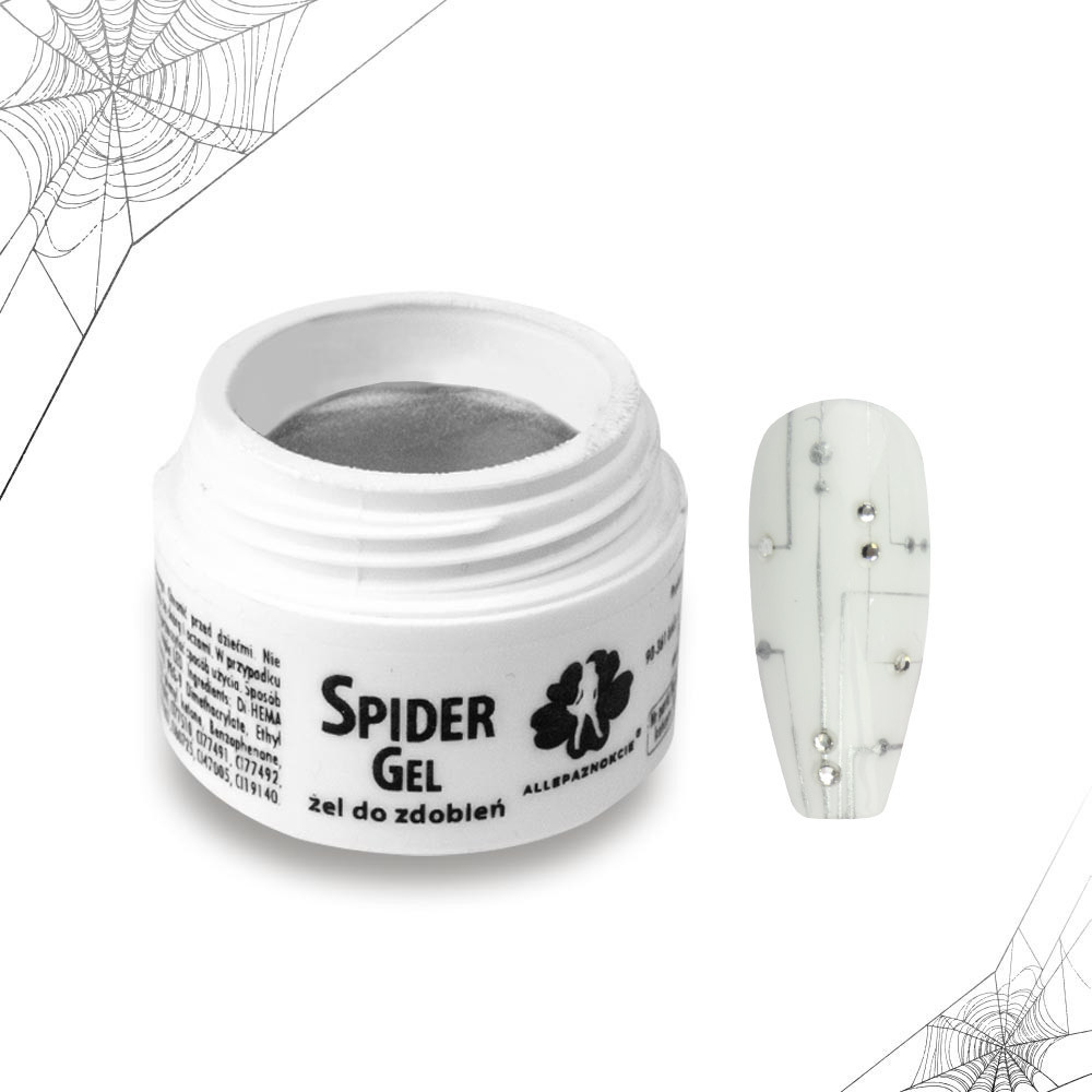 Żel do zdobień Spider Gel srebrny silver 3 ml