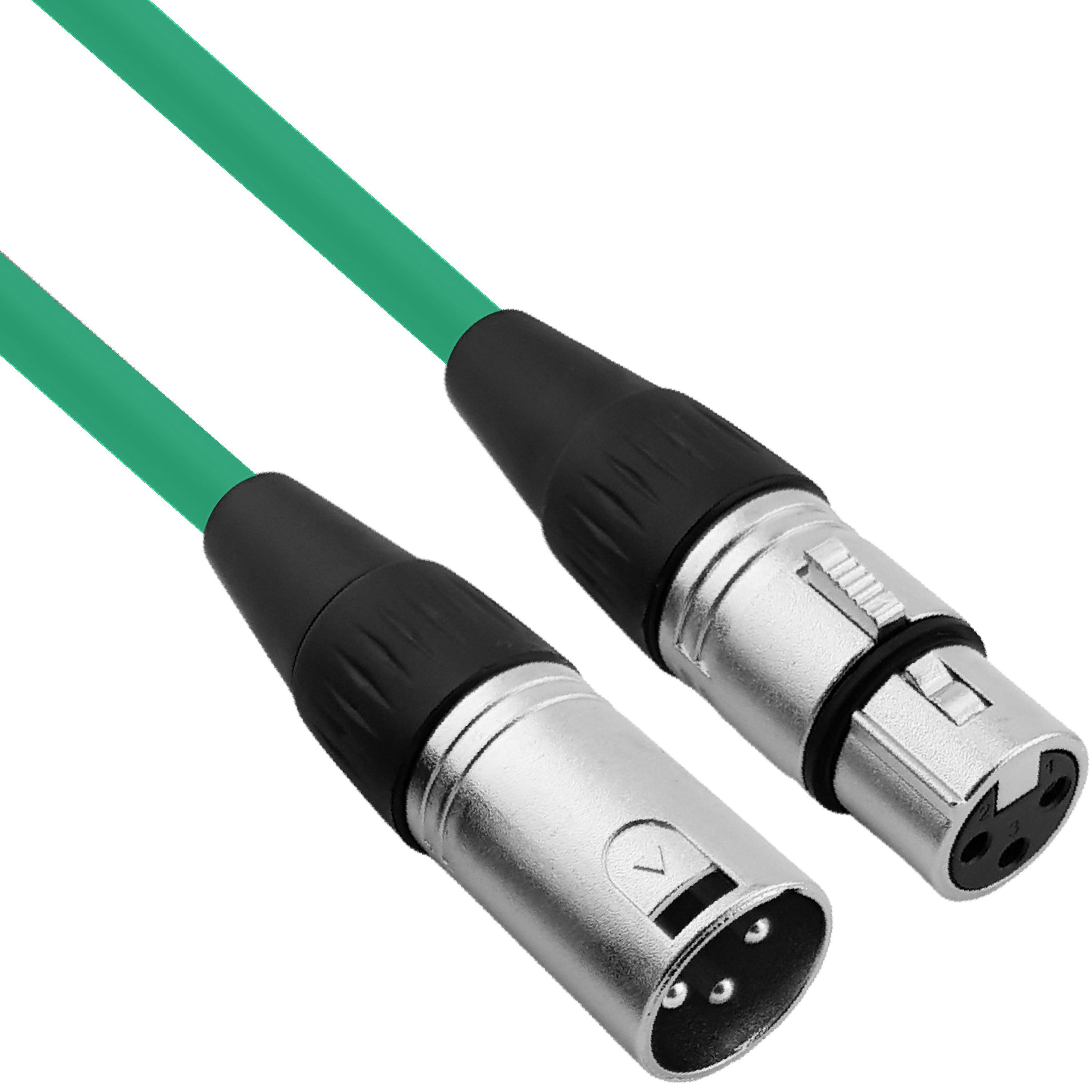 Kabel przewód mikrofonowy XLR XLR 3 m 0,23mm zielony Red's Music MC0130-GR PL