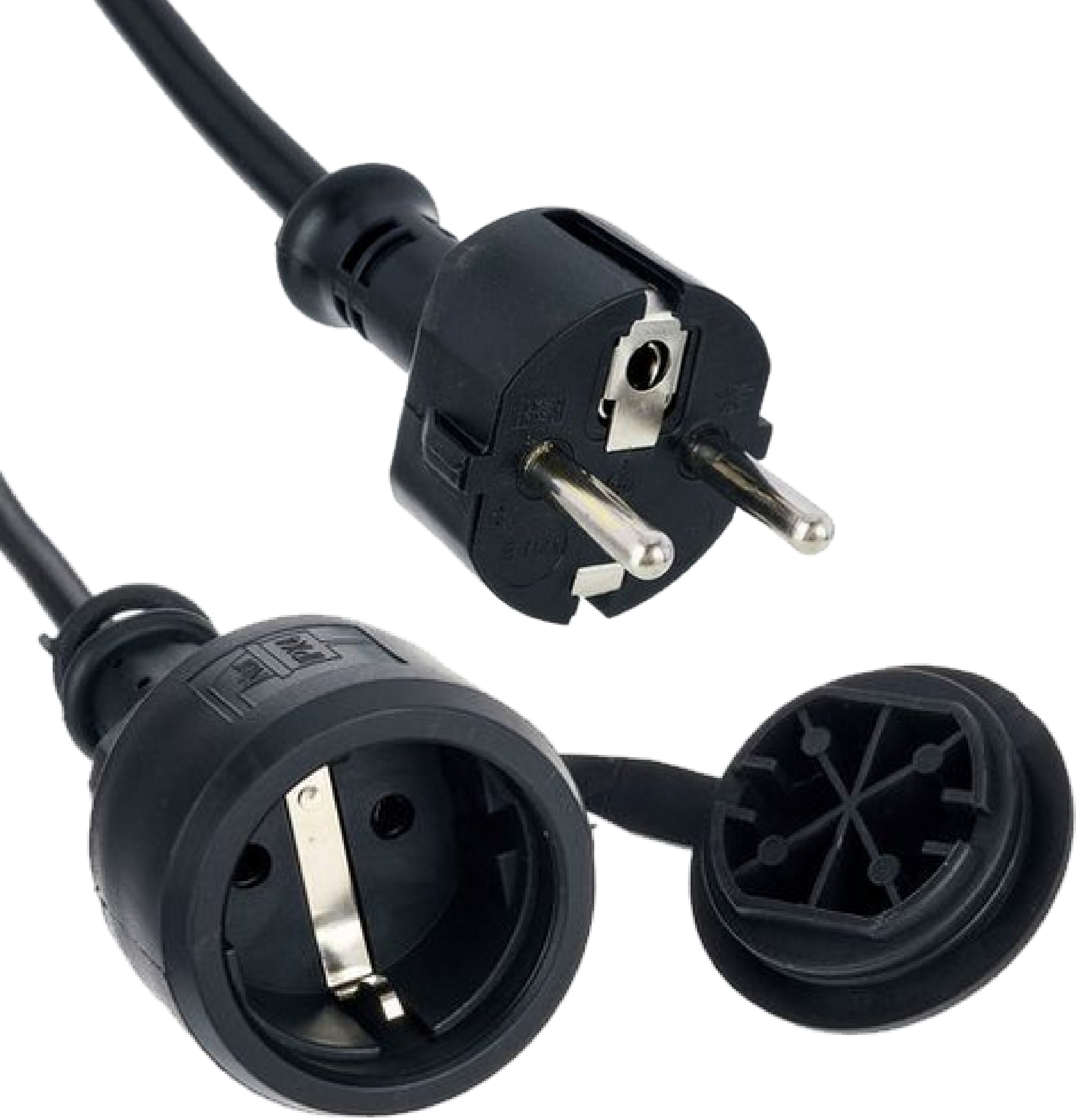 Kabel zasilający przedłużacz 3m oświetlenie nagłośnienie H05VV-F 1,5 mm²