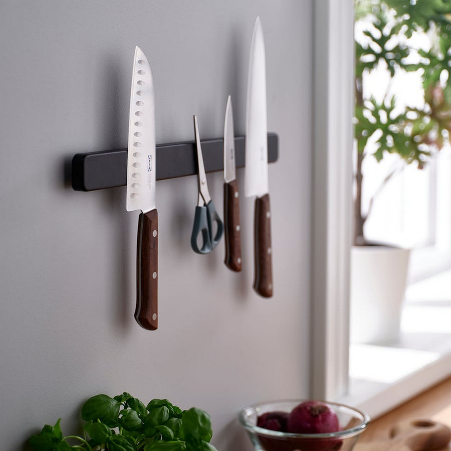 Zestaw profesjonalnych noży kuchennych stal nierdzewna orzech IKEA VARDAGEN