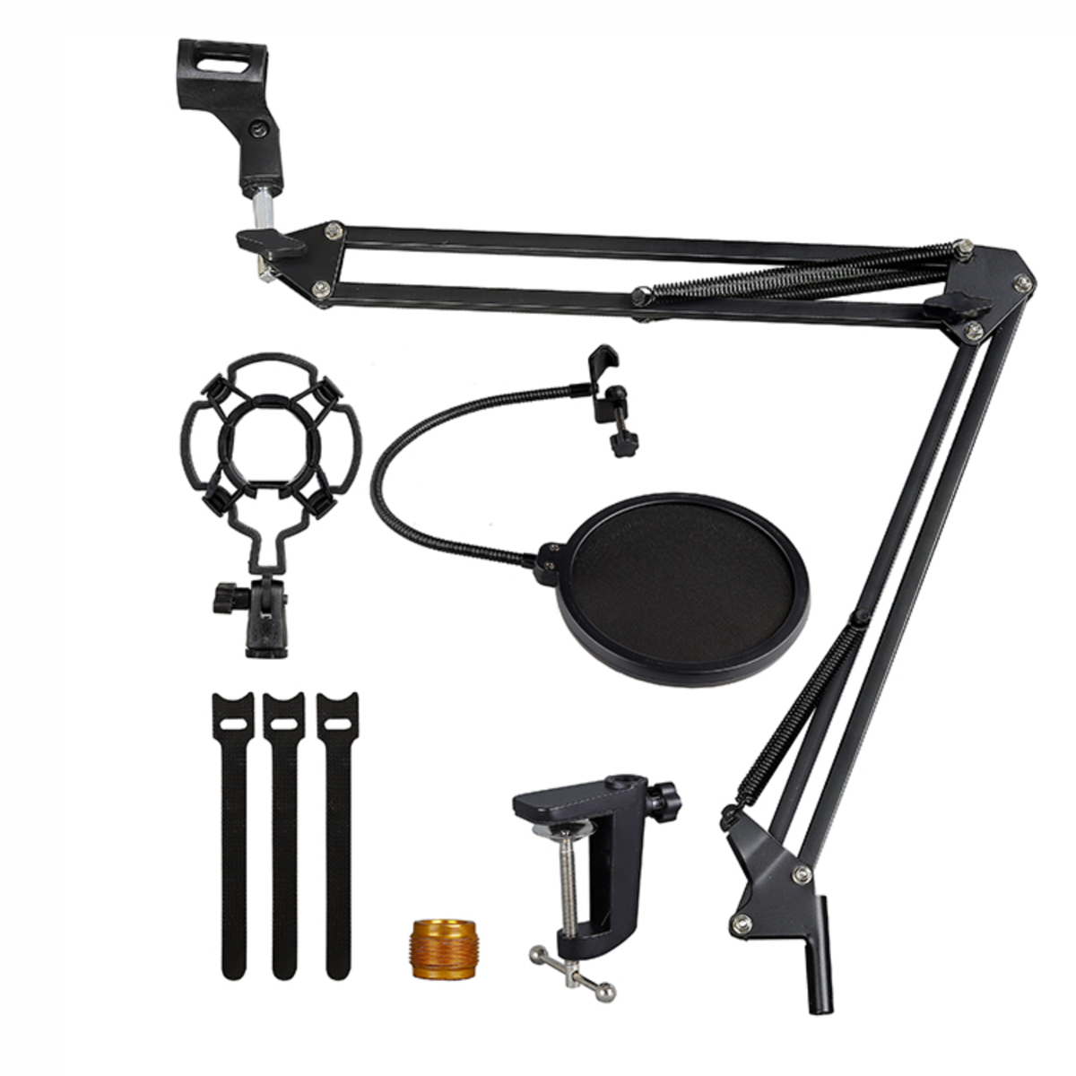 Zestaw do mikrofonu statyw pop filtr kosz opaski Kaline NB-35/SET