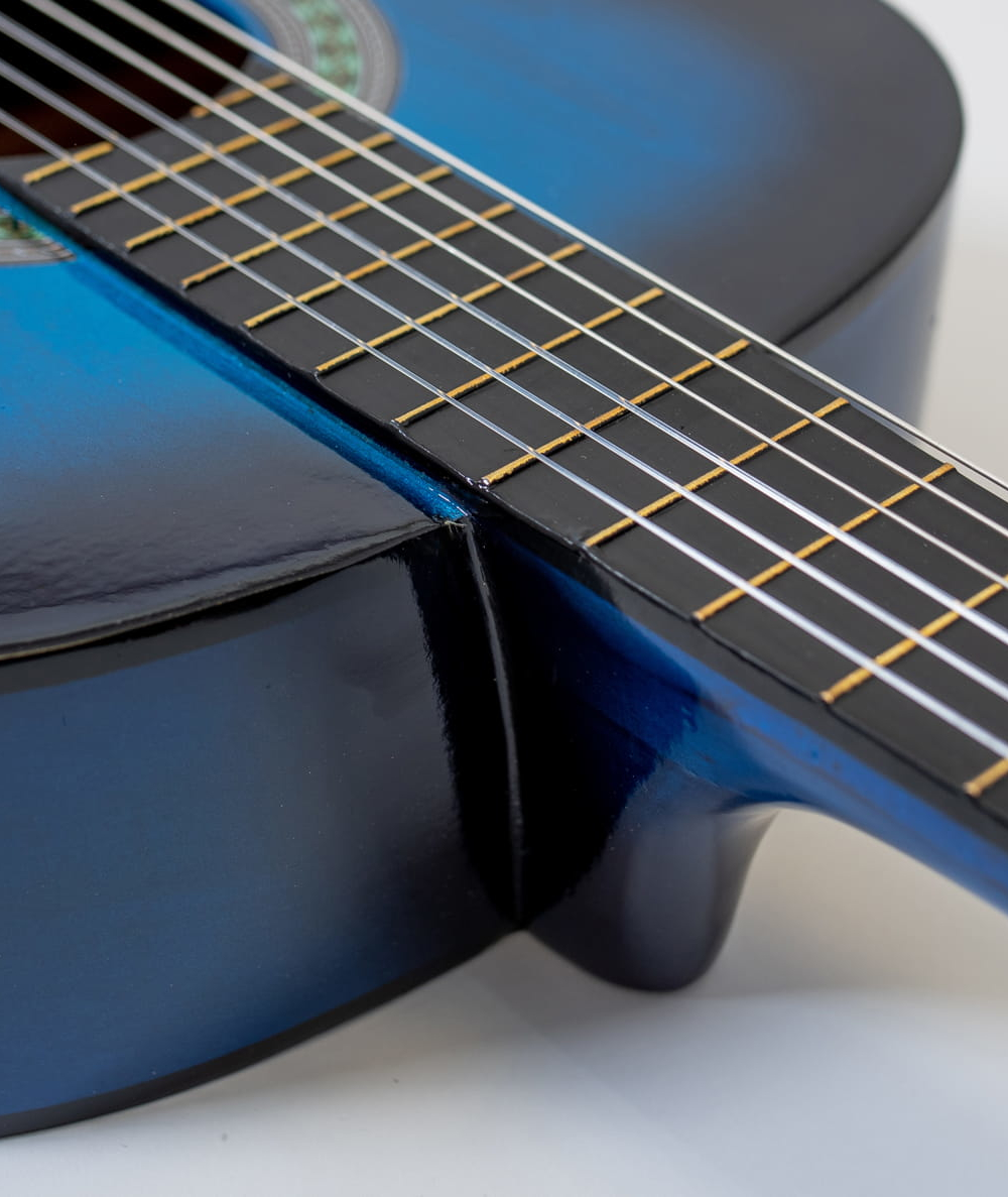 Gitara klasyczna Castelo 4/4 Vintage Niebieska od 12 lat dzieci i dorosłych