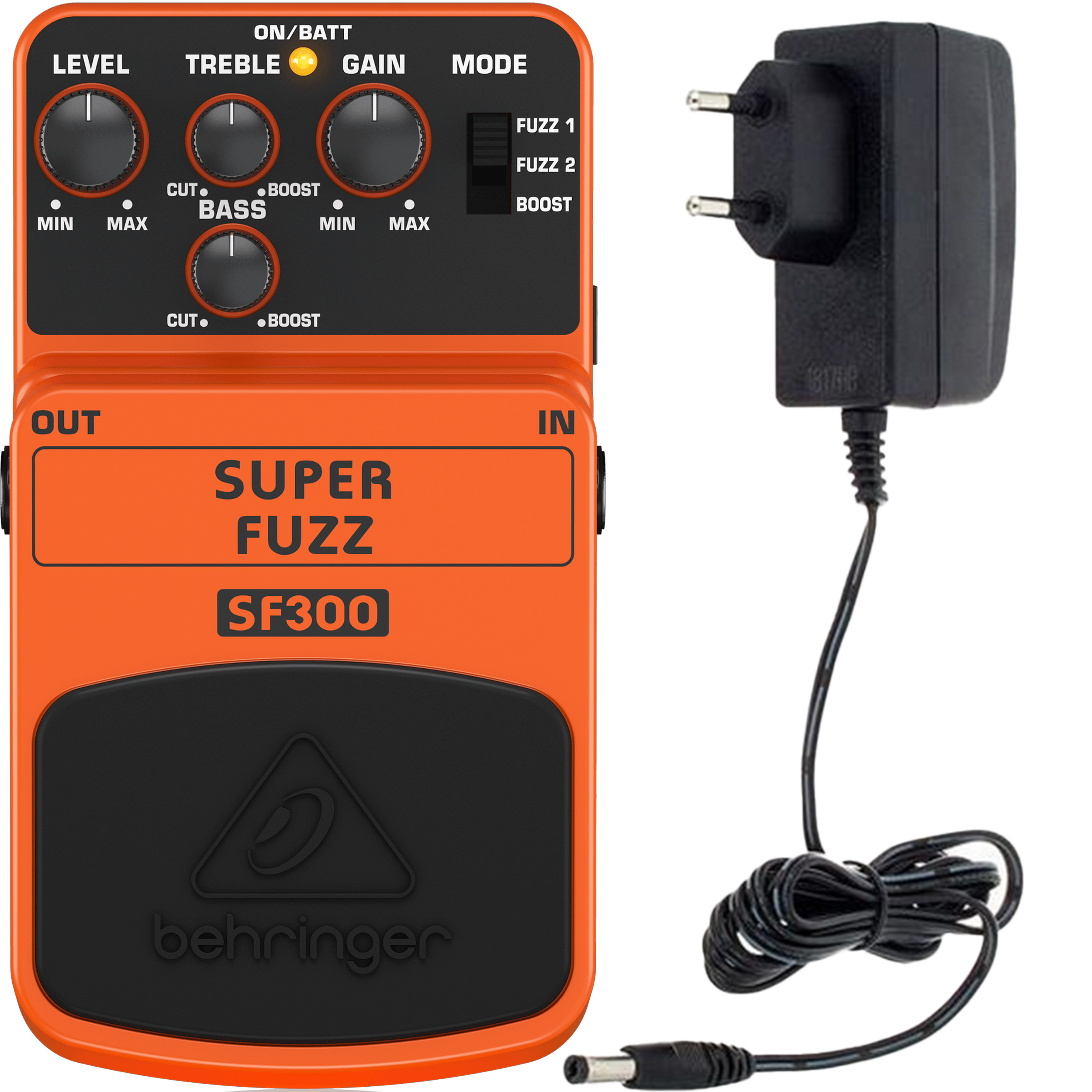 Efekt gitarowy Behringer SF300 Super Fuzz Przester Zasilacz 9V ZESTAW