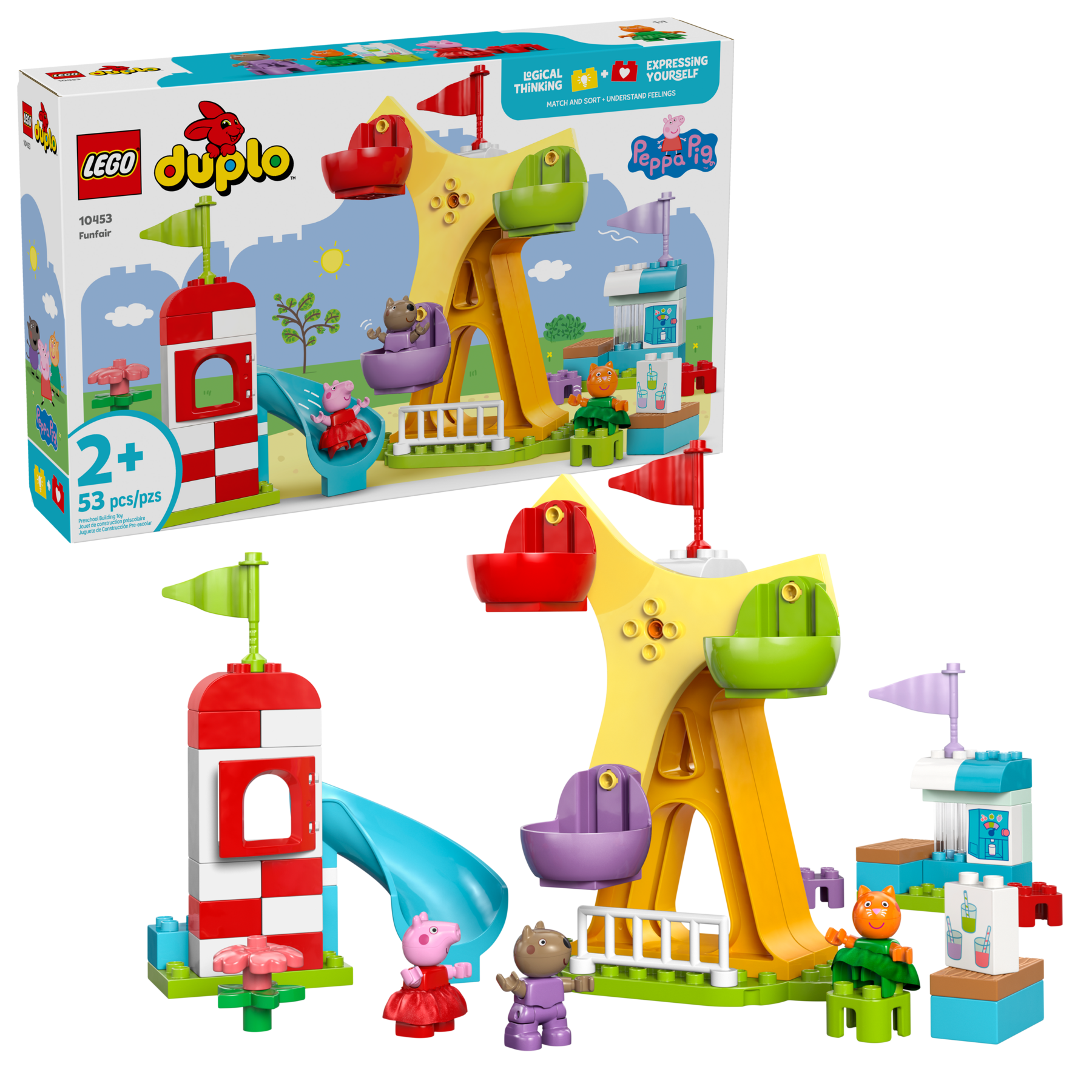 LEGO DUPLO Świnka Peppa Wesołe miasteczko 10453 53 elementy