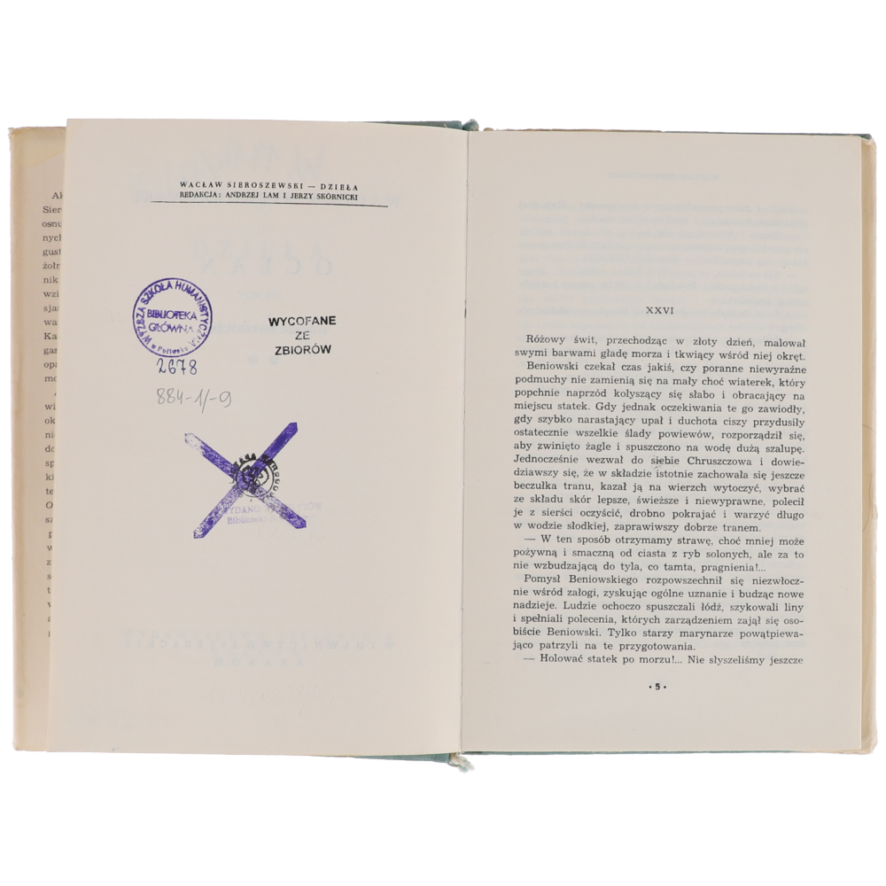 Wacław Sieroszewski Ocean Części I i II Dzieła1963