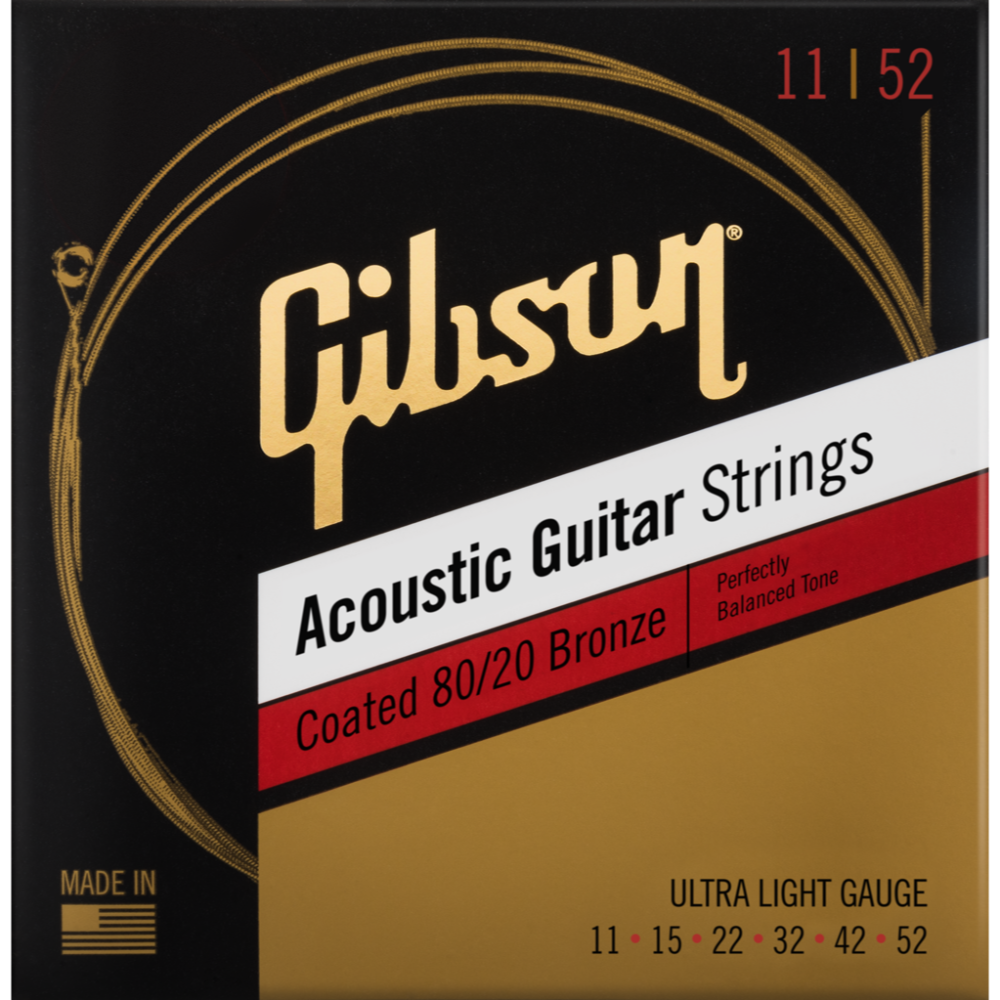 Struny do gitary akustycznej 11-52 80/20 Bronze Coated Gibson SAG-CBRW11
