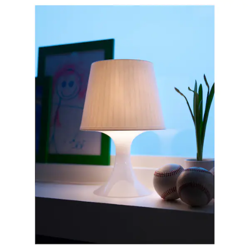 Lampa na stół Lampan lampka nocna biała IKEA