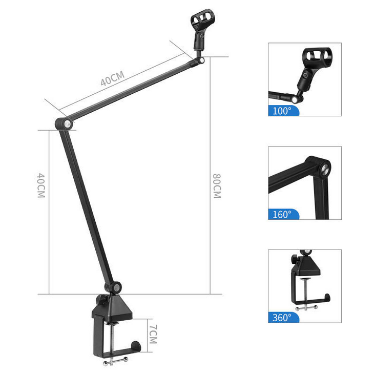 Ramię mikrofonowe statyw stołowy Kaline NB-38