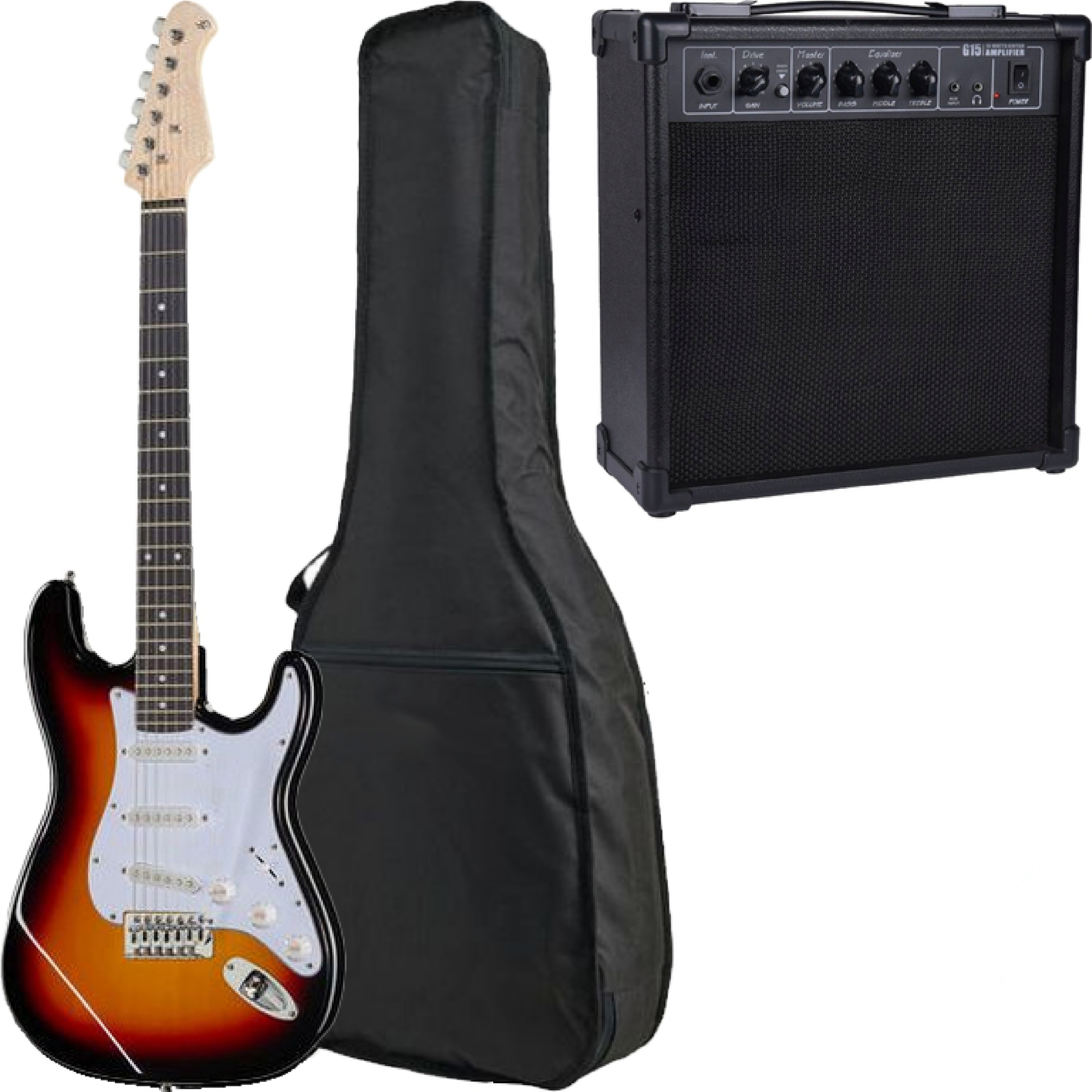 Gitara elektryczna Preston ST-10 VS Sunburst Combo 15W Pokrowiec ZESTAW