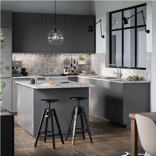 Listwa taśma oświetleniowa blatu kuchennego szafek Ściemniana 30 cm MITTLED srebrny